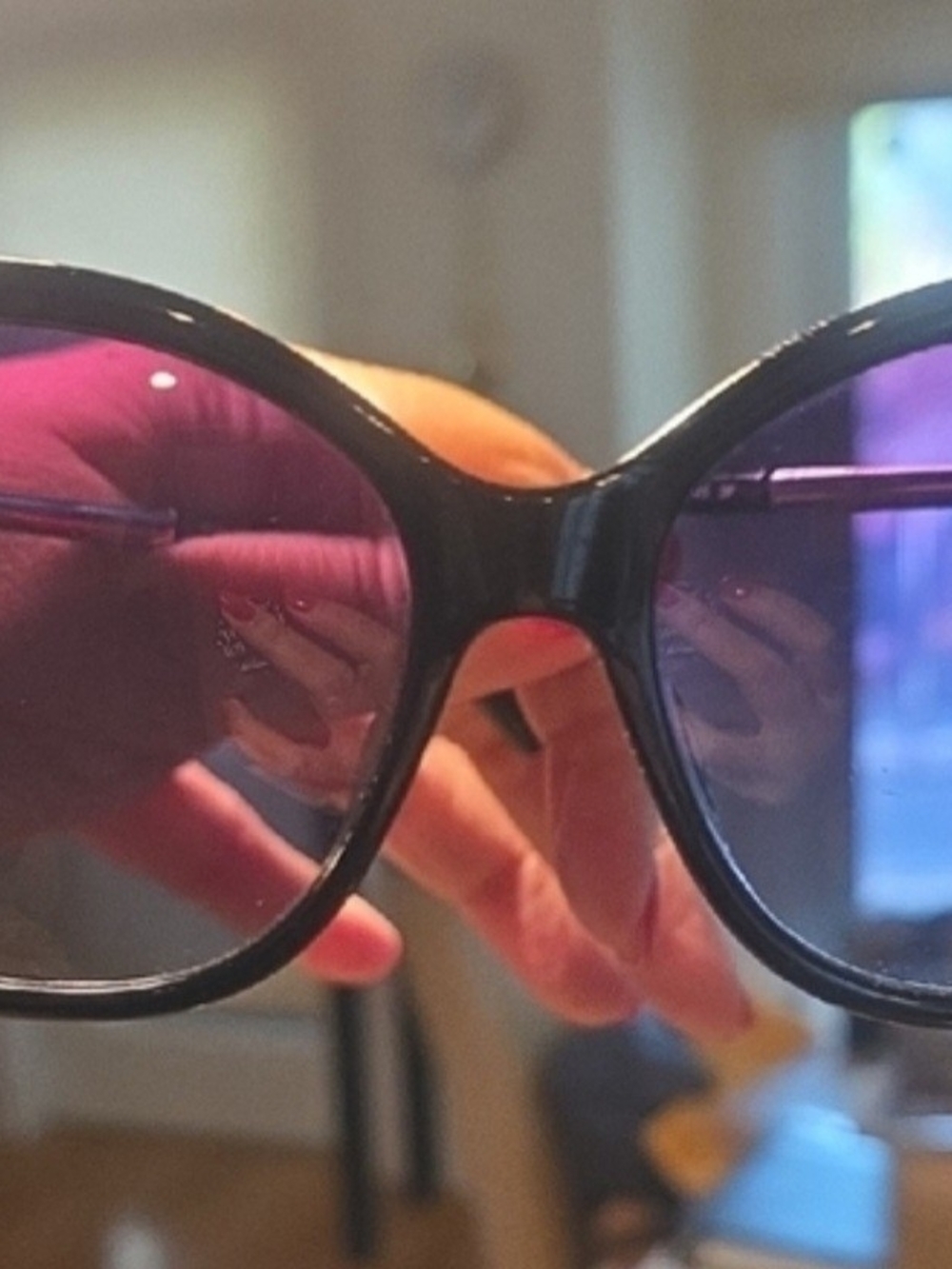 CHANEL Black Oversized Cat-Eye Sunglasses